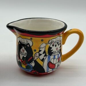 Catzilla by Candice Reiter 3 Cat Chefs Creamer Pitcher 2002 Discontinued‎